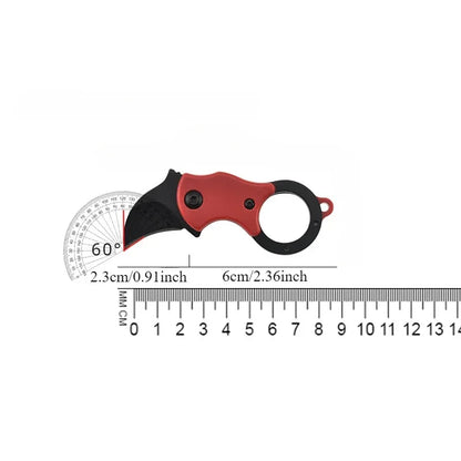 Cuchillo plegable para exteriores EDC, garra de zorro, cortador de collar, cuchillo de bolsillo portátil para acampar y autodefensa, novedad de 2024 