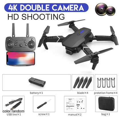 E88Pro Foldable RC Drone 4K/1080P HD Cam