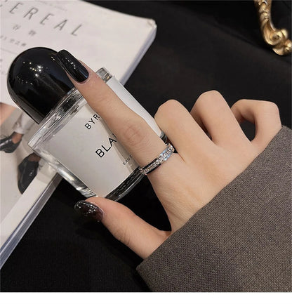 Luxury Double Rowed Square Zircon Ring