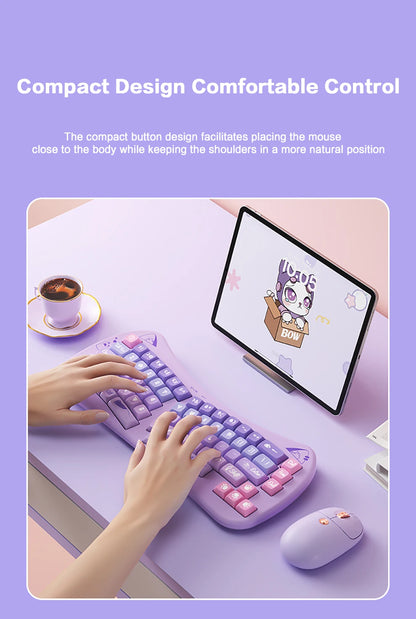 BOW Bluetooth USB Wireless Split Keyboard