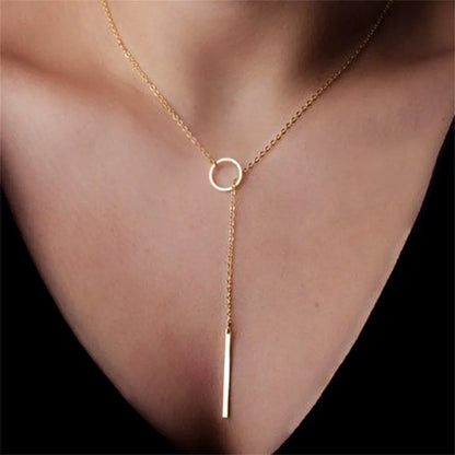 Vintage Layered Metal Bar Necklace
