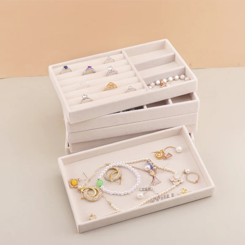 Velvet Jewelry Tray Storage Drawer