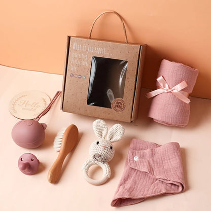 Baby Bath Towel Cotton Blanket Brush Gift Products