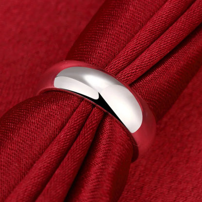925 Sterling Silver Round Circle Ring