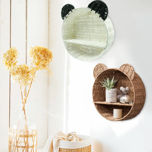 Imitation Rattan Food Grade Plastic Basket Storage