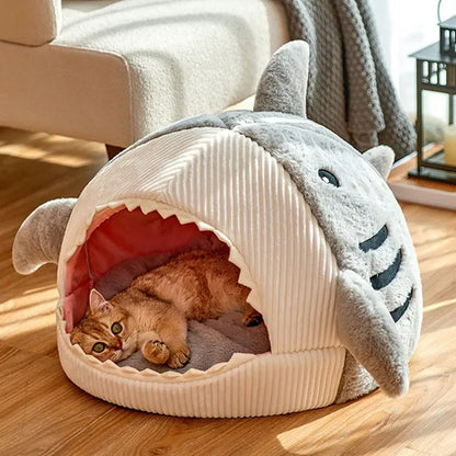 Warm Cat Beds Cartoon Shark