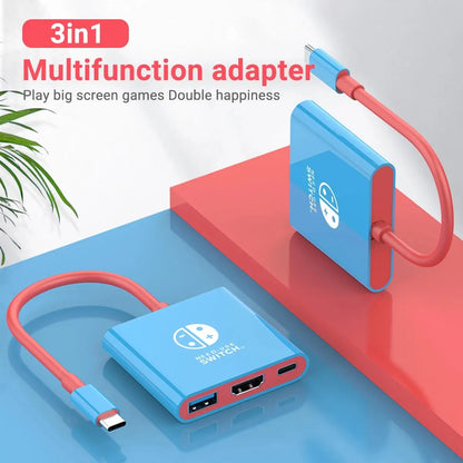 Switch Dock 4K HDMI USB 3.0 Hub Adapter