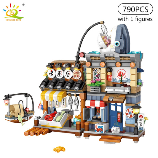 HUIQIBAO City Mini Chinese Street View Grocery Store - BestShop