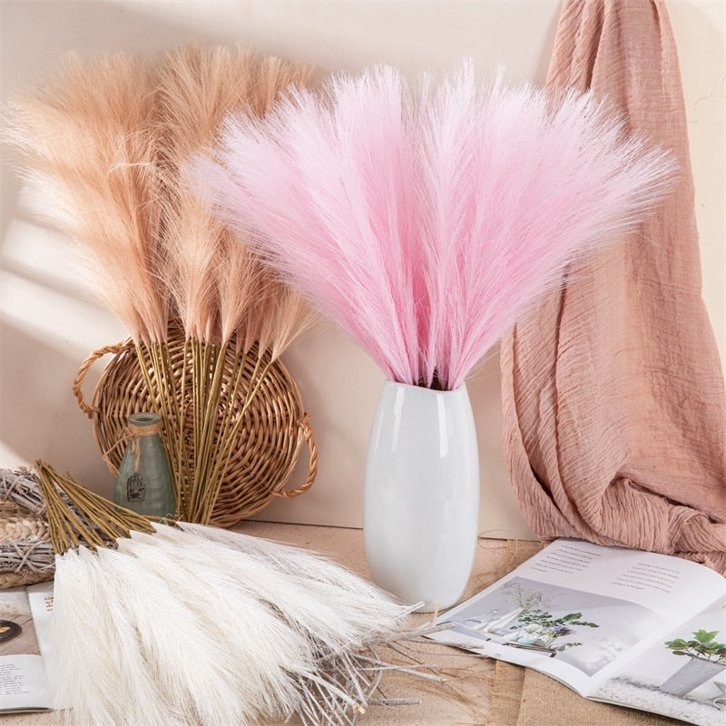 10pcs Silk Pampas Grass Decor Artificial Flowers - BestShop