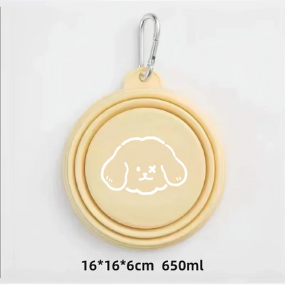 Dog Pet Folding Silicone Bowls