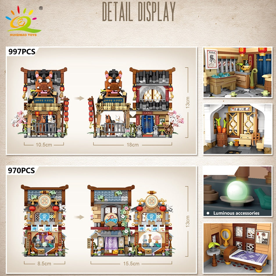 HUIQIBAO City Mini Chinese Street View Grocery Store - BestShop