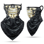 Load image into Gallery viewer, 3D Skull Summer Hanging Ear Triangle Scarf
