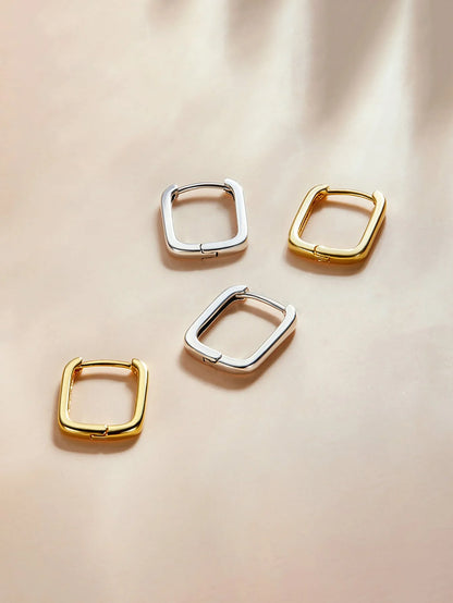 GRA 925 Sterling Silver Hoop Earring
