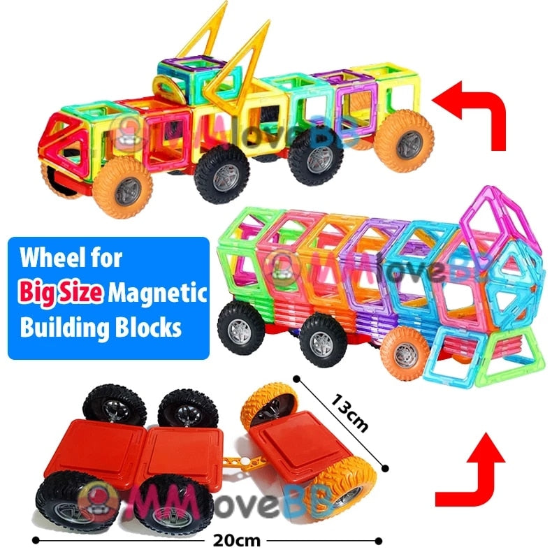 Magnets Toys for Kids Big Size Plus Magnetic Blocks - BestShop