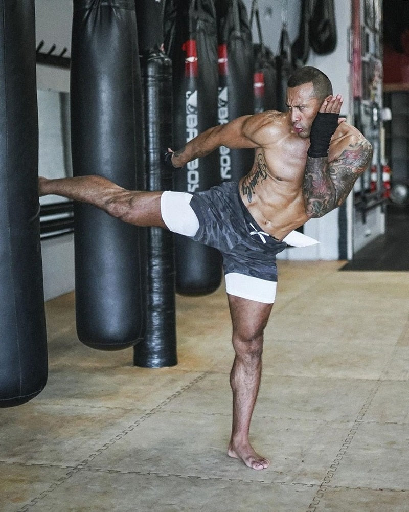 Camo Running Shorts Men Gym Sports Shorts - BestShop