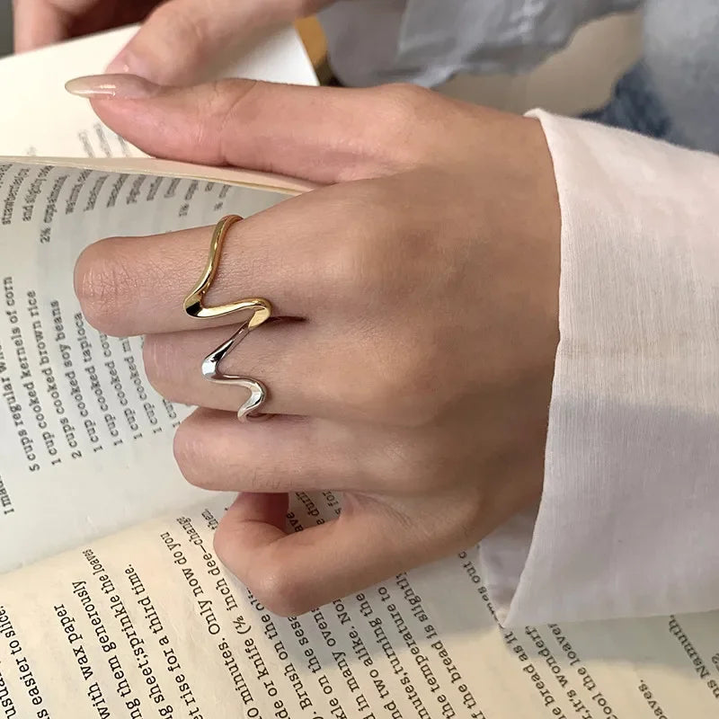 Vintage Geometric wave Rings