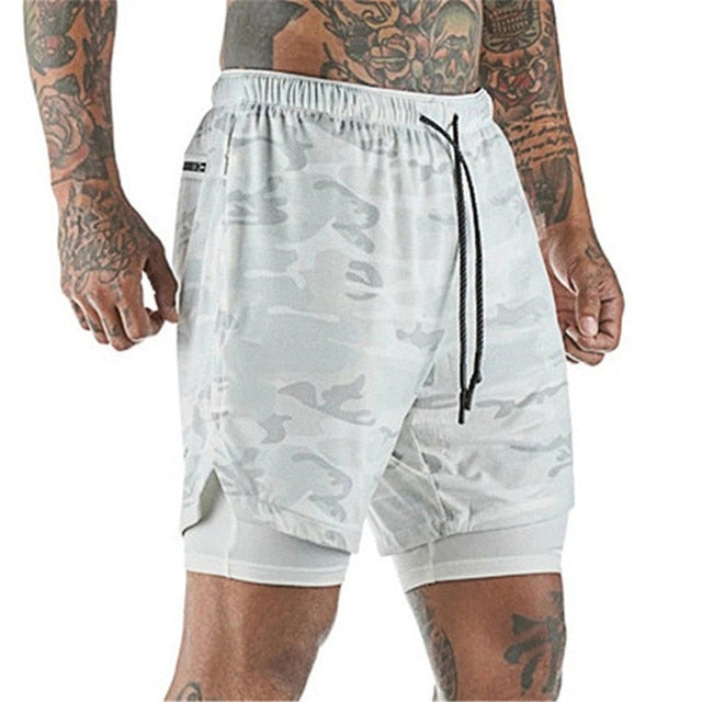 Men Running Shorts Summer Sportswear Double-deck Short Pant - BestShop