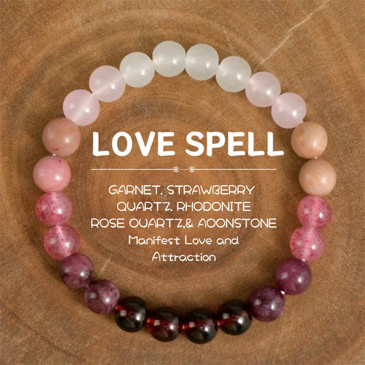 Handmade Pink Amethyst Beaded Bracelet