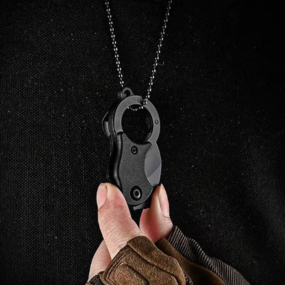 Cuchillo plegable para exteriores EDC, garra de zorro, cortador de collar, cuchillo de bolsillo portátil para acampar y autodefensa, novedad de 2024 