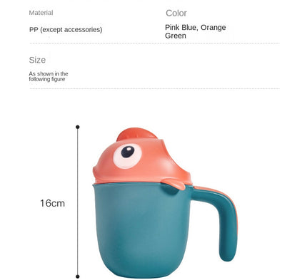 Baby Bath Shower Head Rinse Cup Cartoon Shark