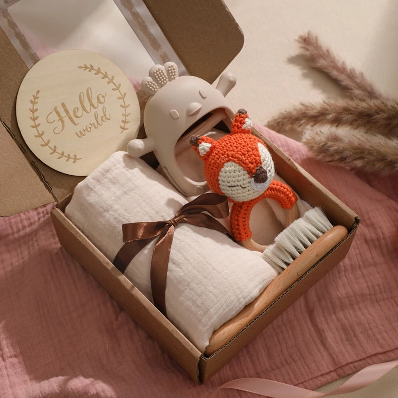 Baby Bath Towel Cotton Blanket Brush Gift Products