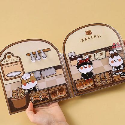 Paper Waffle Quiet Colorful Bread Cartoon Book