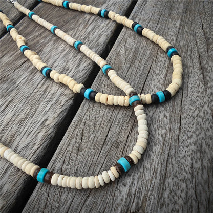 Summer Beach Wooden Beaded Surfer Necklace