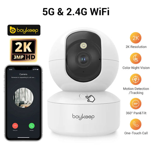 BoyKeep 3MP 5G/2.4GHz WiFi Indoor Camera