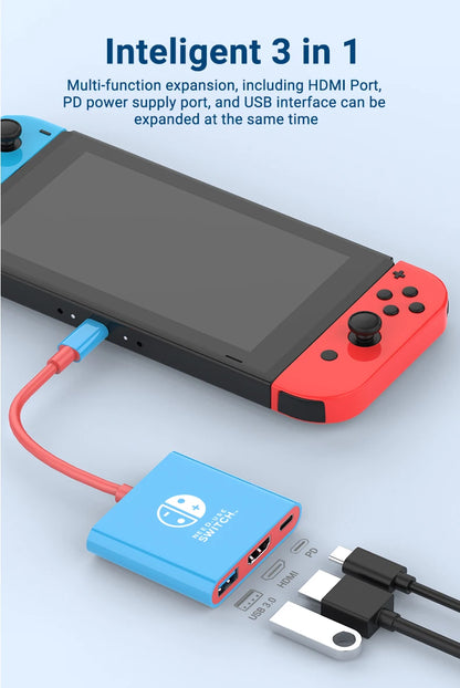 Switch Dock 4K HDMI USB 3.0 Hub Adapter