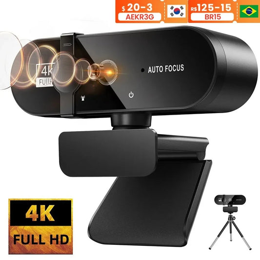 4K Webcam 1080P Mini Camera with Microphone