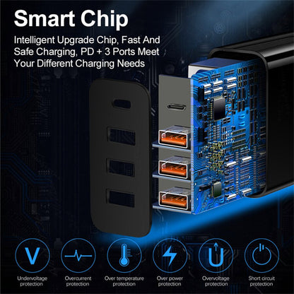 USB Wall Charger Block 4 Port PD QC Fast Power Adapter - BestShop