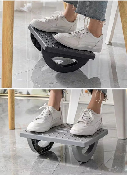 Portable Ergonomic Foot Rest with Massage Rollers