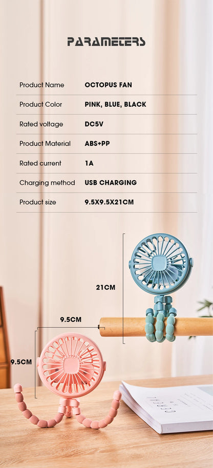 Portable Oscillating Pram Mini Fan Mini