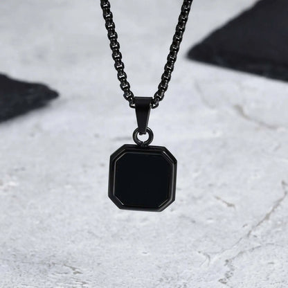Casual Black Enamel Necklaces