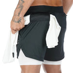 Load image into Gallery viewer, Camo Running Shorts Men 2 In 1 Double-deck - BestShop