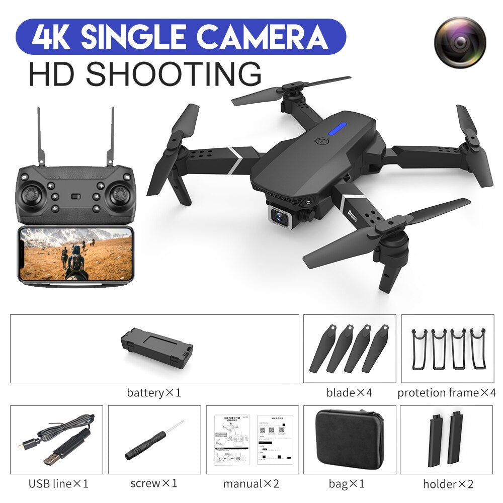 E88 Pro RC Drone 4K Professinal 1080P Wide Angle HD Camera - BestShop