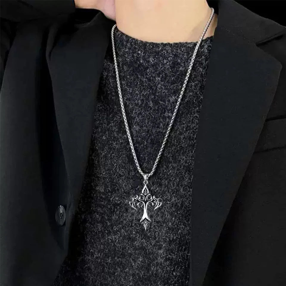 ZAKOL Hip Hop Cross Pendant Necklace