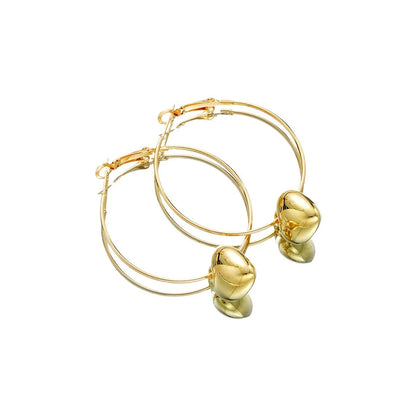 New Heart Pendant Drop Earrings