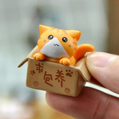 Mini chat kawaii décoratif, cadeau de jardin pour enfants