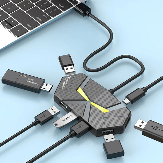7-port Compatible USB2.0 Expansion Splitter