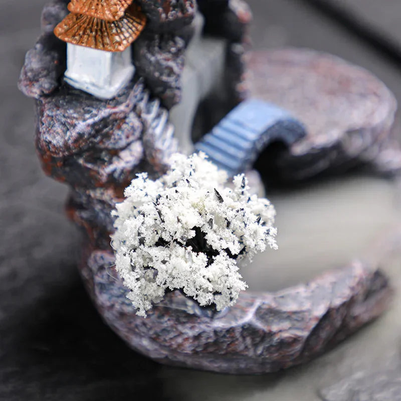 Porte-encens à refoulement, brûleur d'encens en cascade, décoration d'intérieur, ornement d'aromathérapie, cônes d'encens avec cônes d'encens à refoulement 