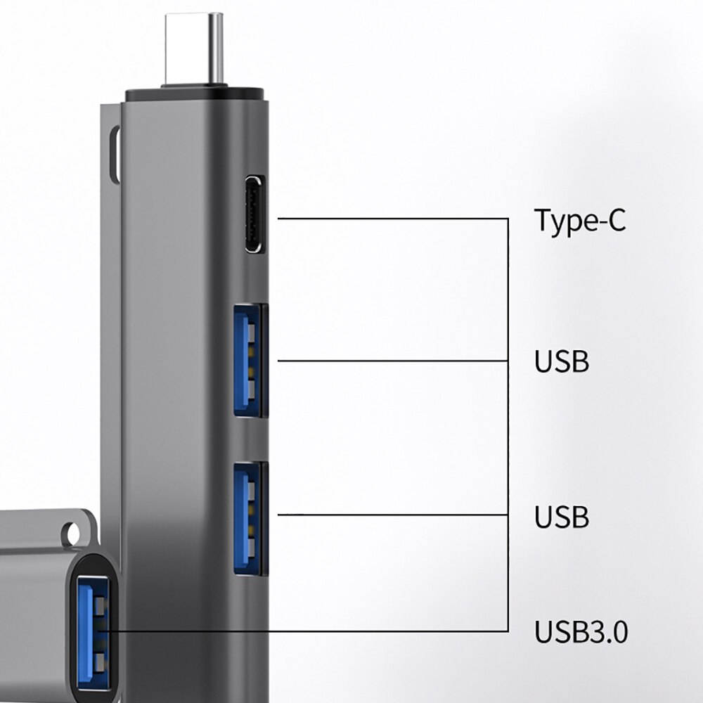 Type C USBC HUB High Speed 4 Port Multi Splitter Adapter - BestShop
