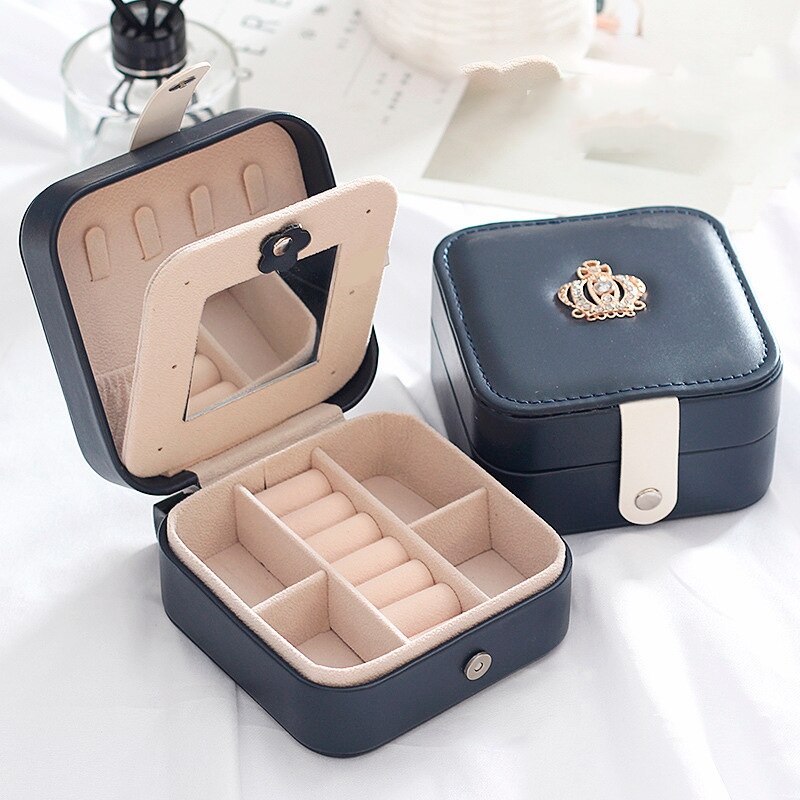 Double Layer Large Capacity Leather Jewelry Box - BestShop