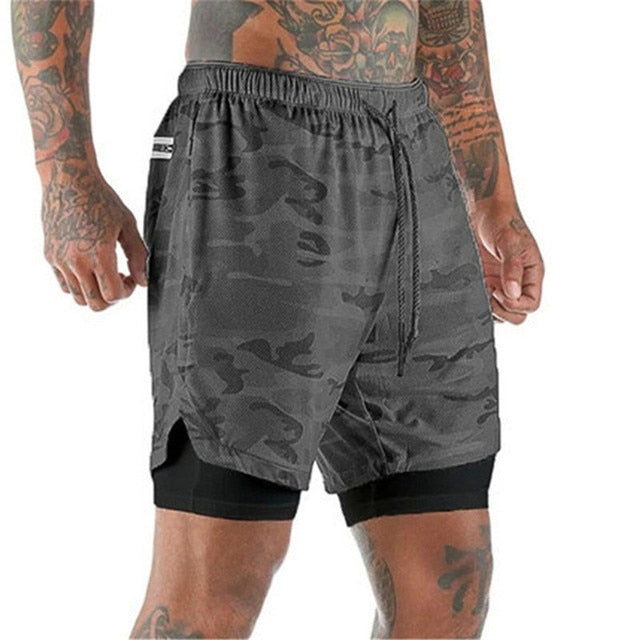 Men Running Shorts Summer Sportswear Double-deck Short Pant - BestShop