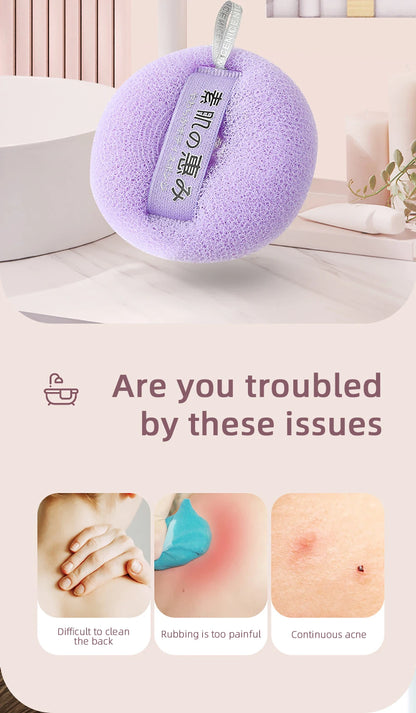 Shower Loofah Bath Sponge With Hanging Rope