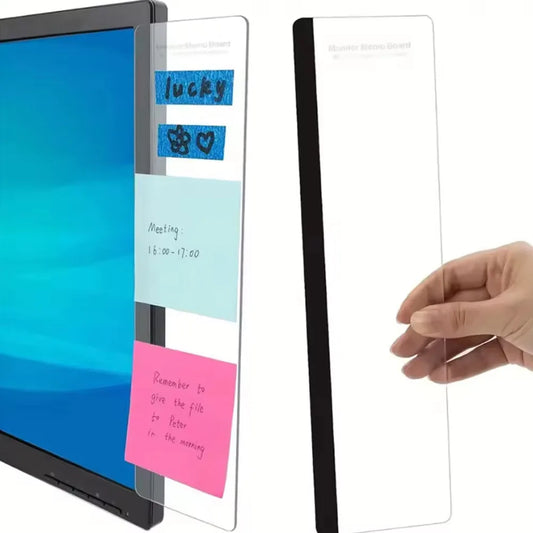 Transparent Monitor Board Reusable Screen Organizer