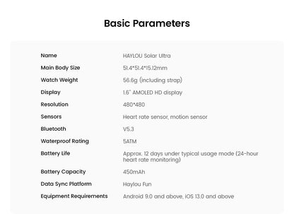 HAYLOU Solar Ultra GPS Smart Watch