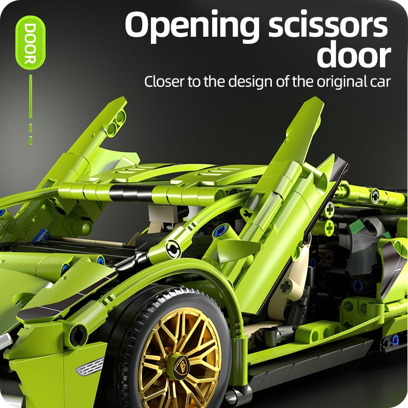 Technical Racing Sport Car Model Building Block - BestShop