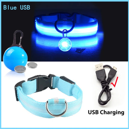 Usb Charging Glowing Dog Collar