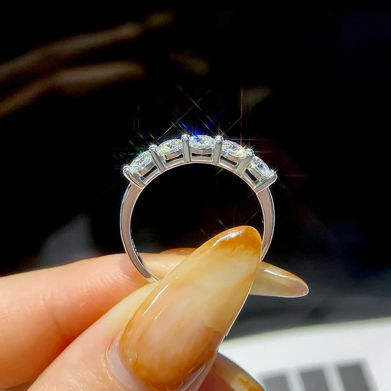 GRA White Gold D Color 4mm Moissanite Ring